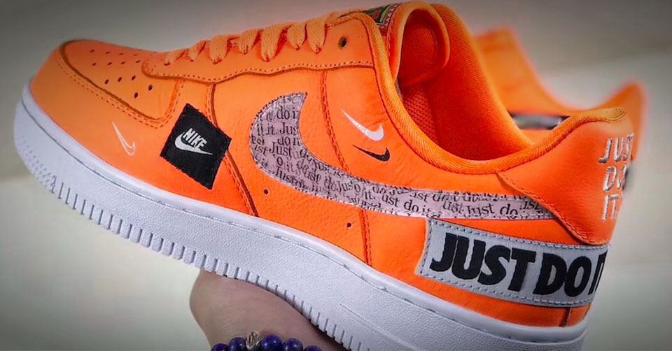 just do it nike air force 1 orange