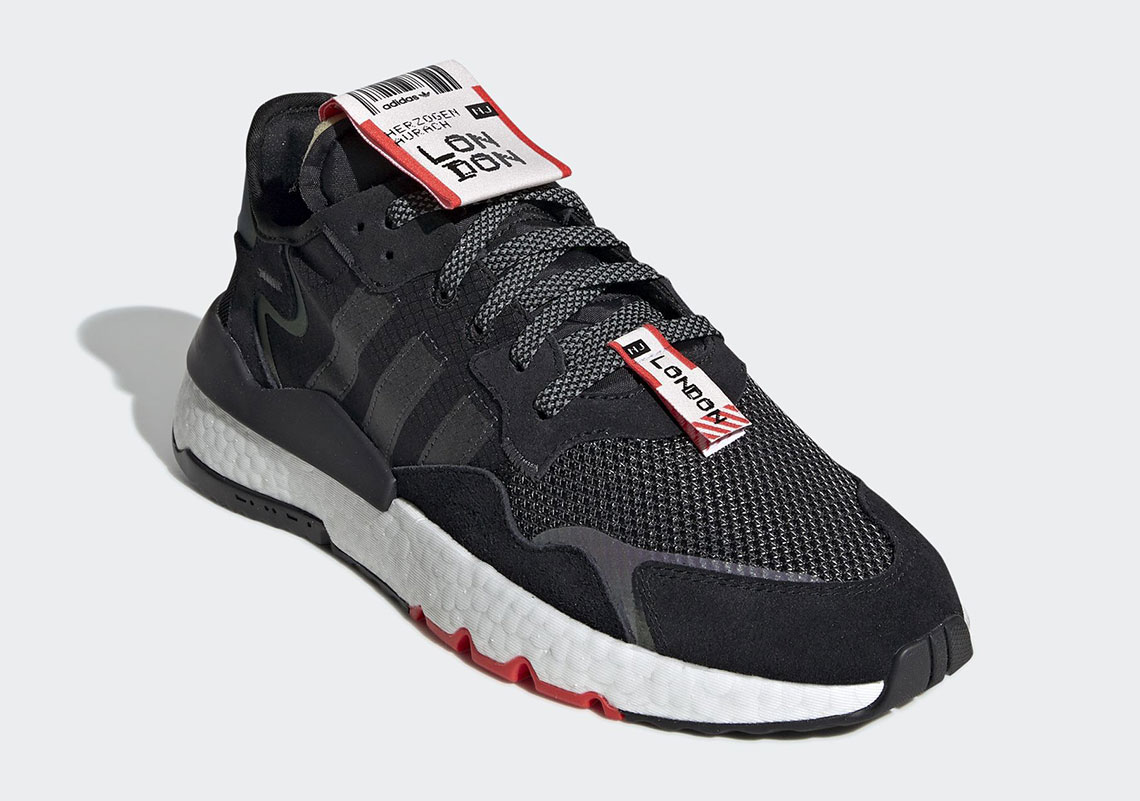 Adidas nite jogger store black red