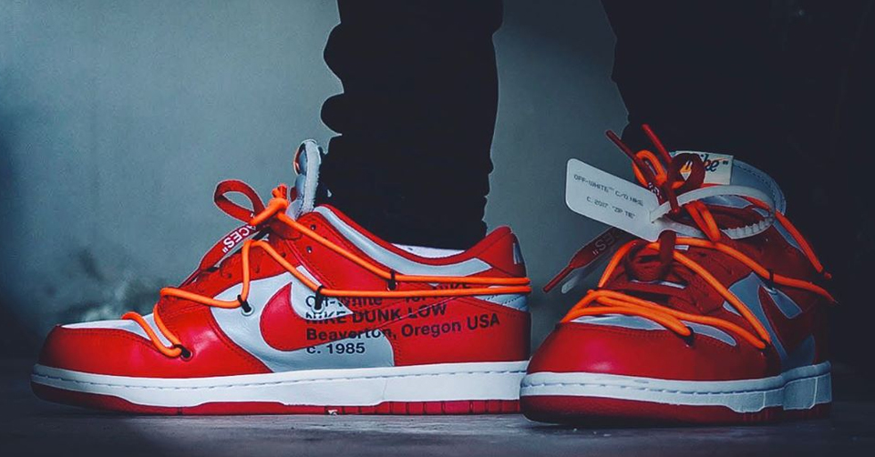 nike off white dunk red