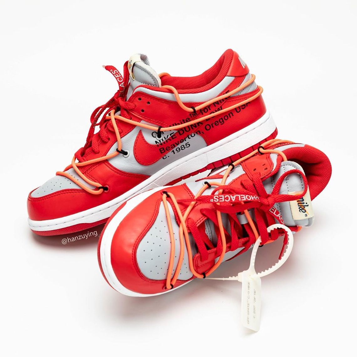 Off-White x Nike Dunk Low 'University Red'