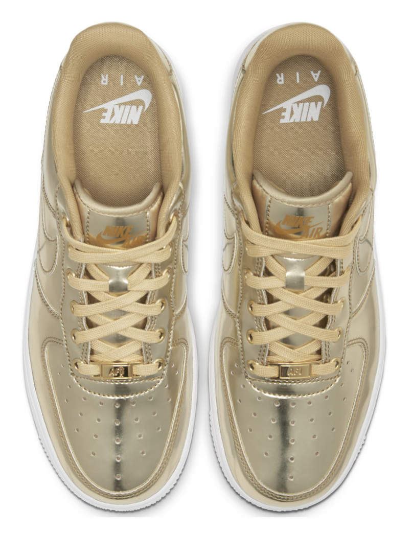 Nike Air Force 1 SP 'Liquid Metal' Gold