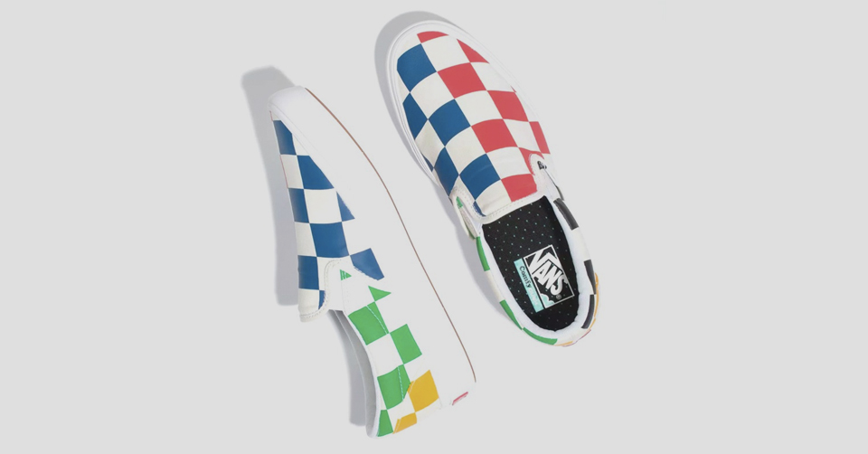 Vans heeft het Checkboard Slip-on model een funky twist gegeven -  Sneakerjagers