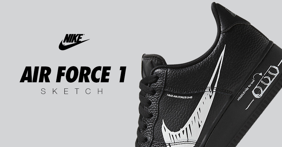 De Nike Air Force 1 Low Black &#8216;Sketch&#8217; komt eraan