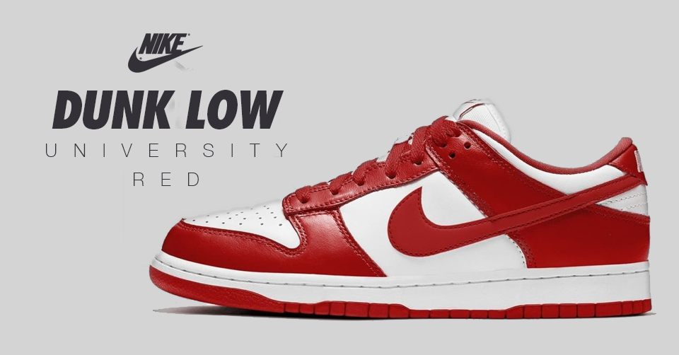 De Nike Dunk Low University Red zal binnenkort verschijnen - Sneakerjagers