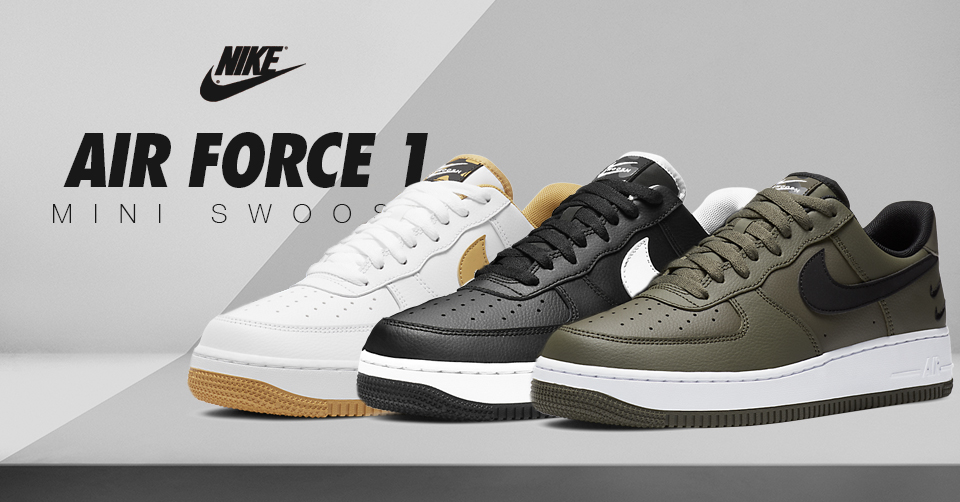 Nike Air Force 1 &#8216;Double Mini Swoosh&#8217; krijgt 3 colorways