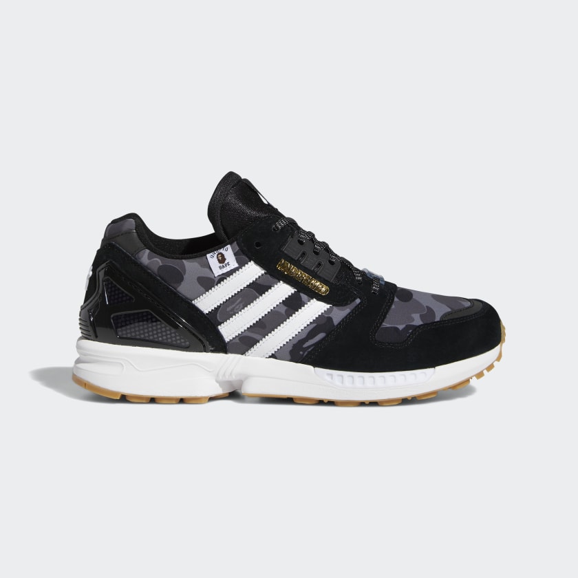 bape x undefeated x adidas zx 8000 black