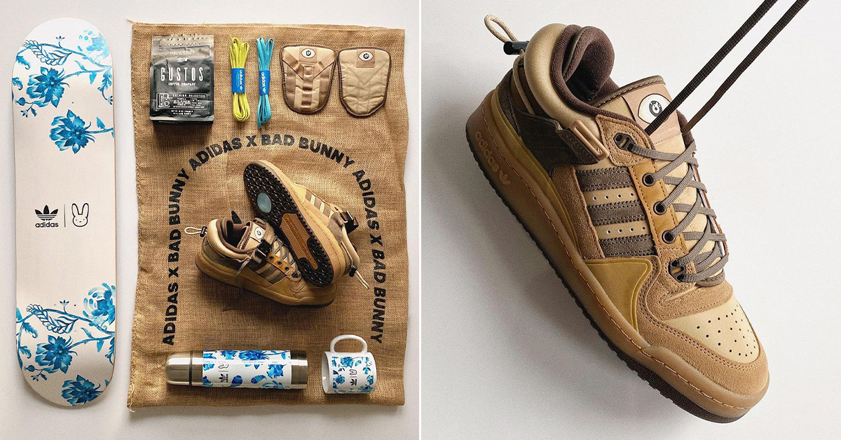 Bad Bunny x adidas Forum Buckle Low ‘The First Café’ details sneakerjagers skate