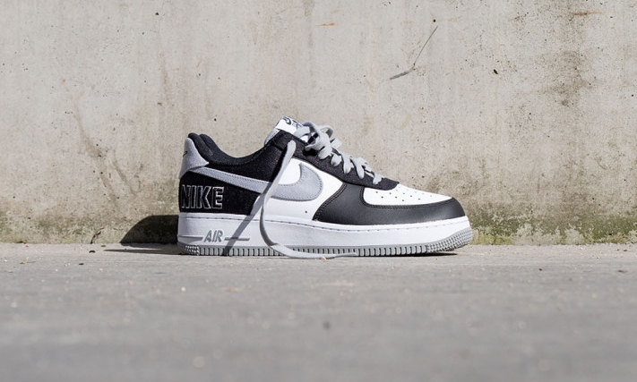 air force 1 black and silver