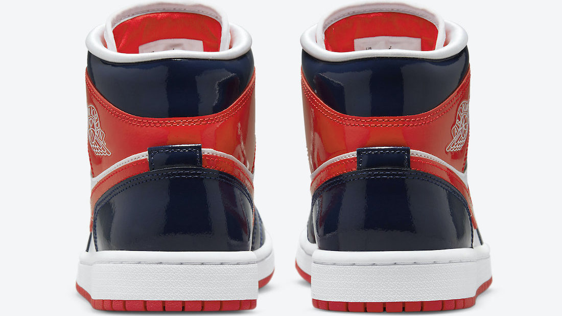 blue and red jordan 1 shiny