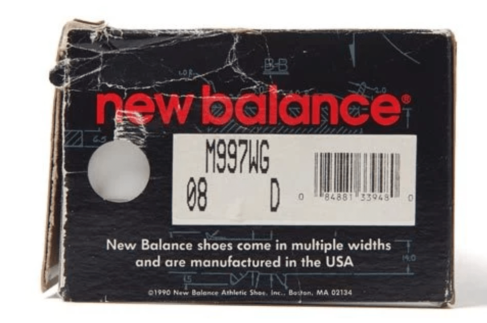 og new balance shoe box