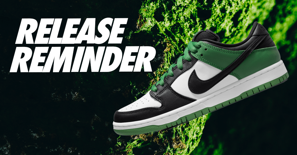 Nike SB Dunk Low 'Celtics' dropped deze week! Sneakerjagers