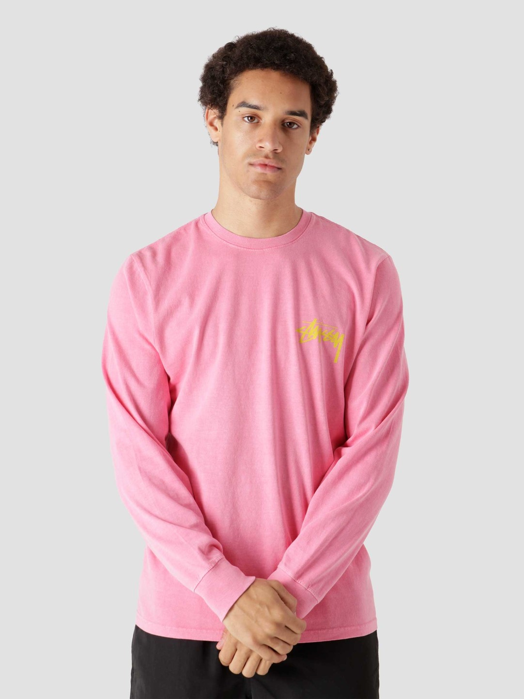 Stussy Painter Pig. Dyed Longsleeve T-Shirt Pink