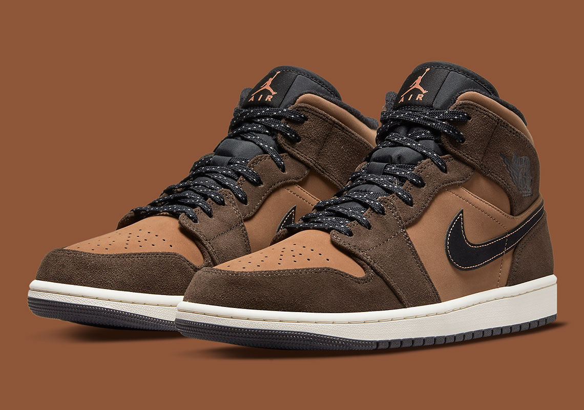 air jordan 1 mids brown