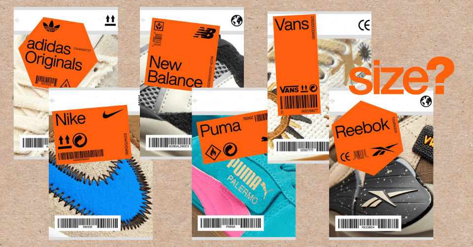 size? komt met 30 verschillende sneaker samenwerkingen voor de wintercollectie