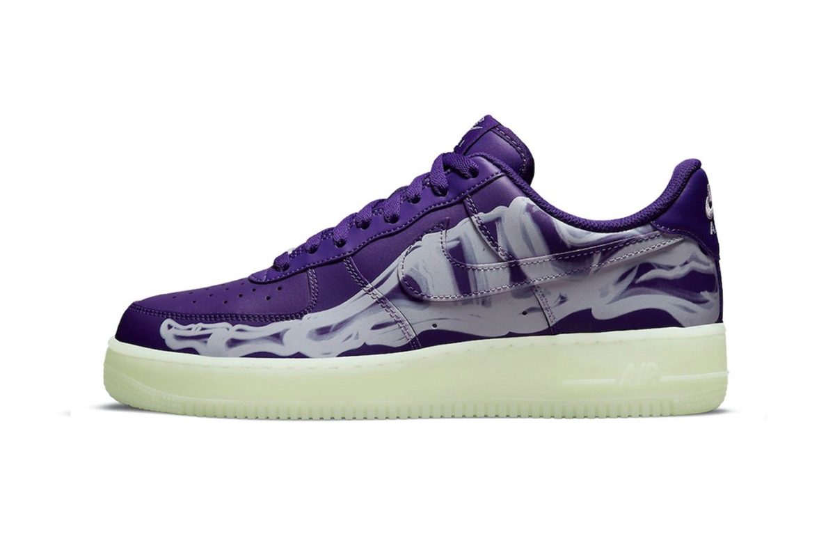 nike air force one purple skeleton