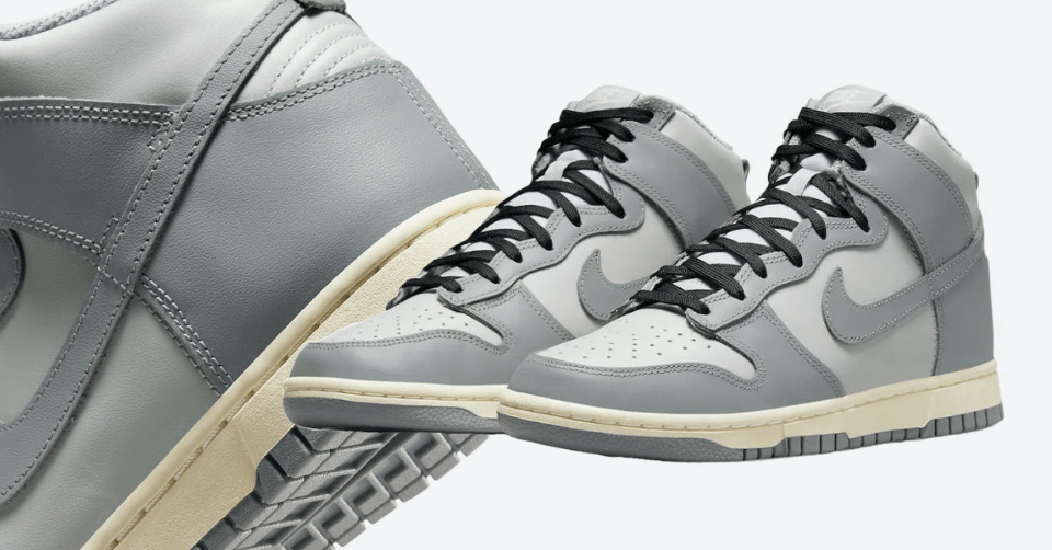 De Nike Dunk High trekt een 'Grey Scale' outfit aan