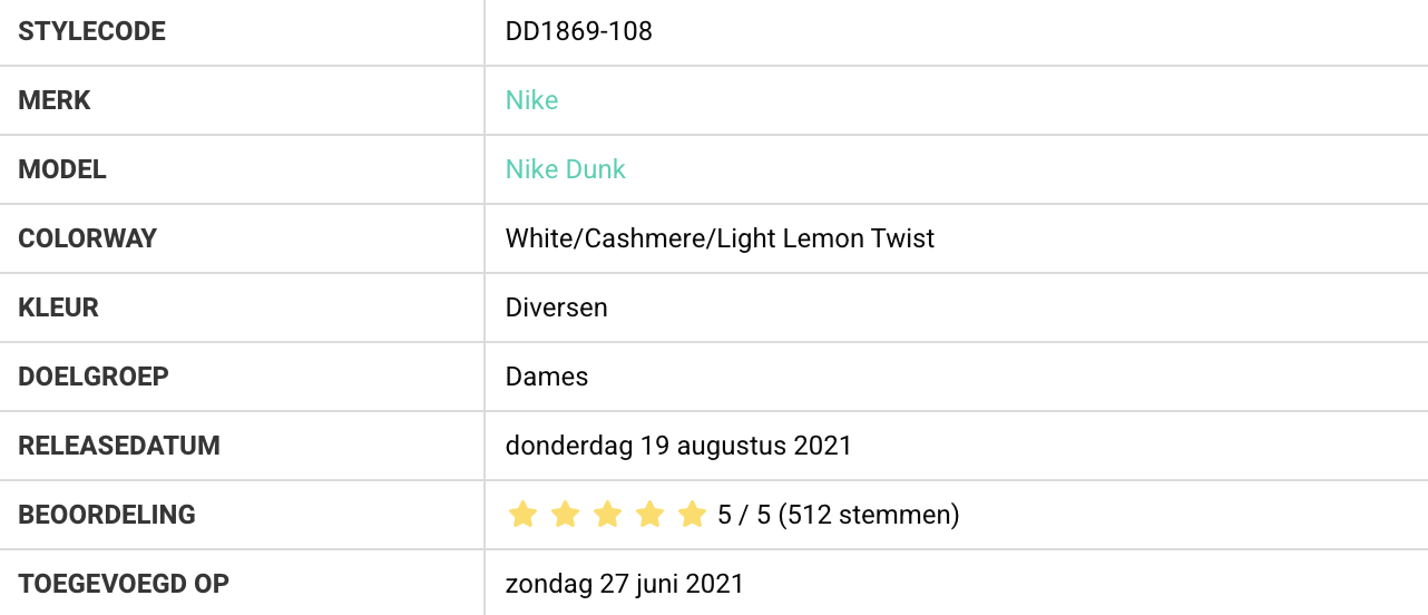 bestverkochte sneakers Nike WMNS Dunk High 'Lemon Twist' | DD1869-108