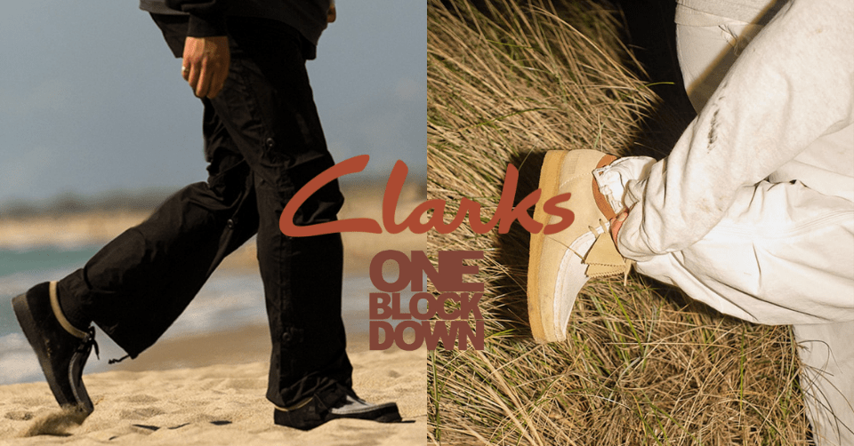 Bekijk de Clarks Originals x One Block Down Wallabee
