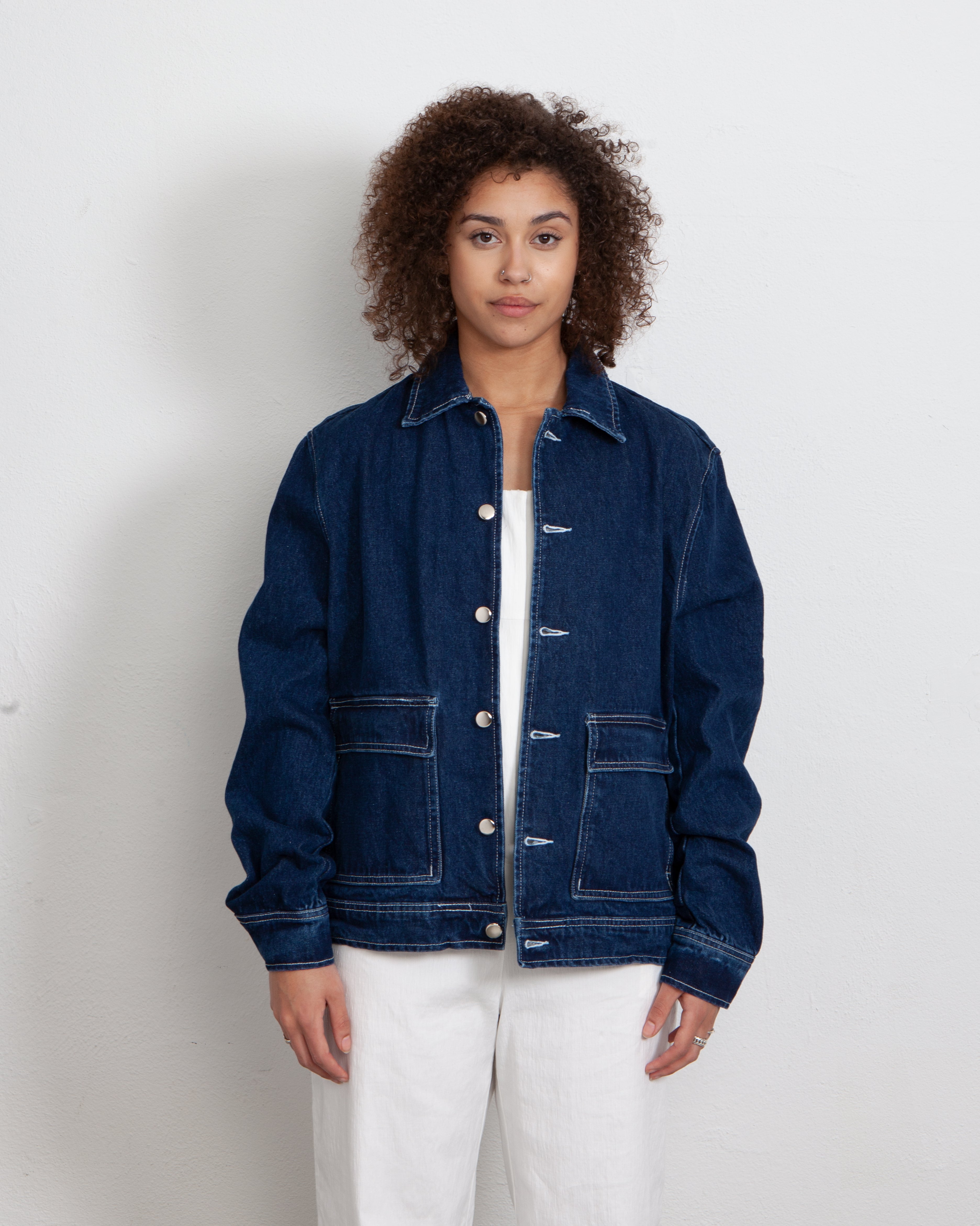 Outfit Picks week 12 POP Trading Company Full Button Jacket Rinsed Denim