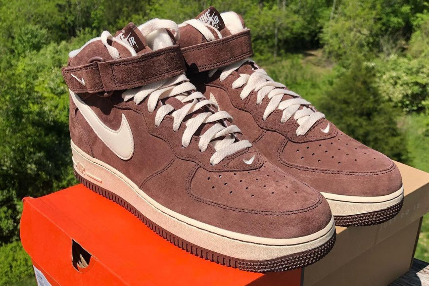 tan color air force ones