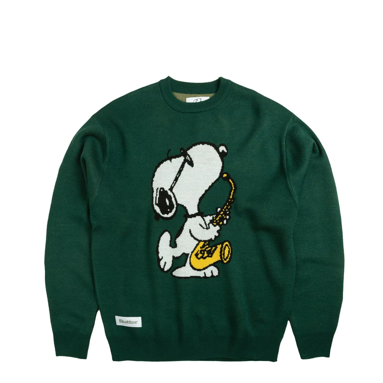outfit picks week 19 Butter Goods x Peanuts Jazz Knit Sweater