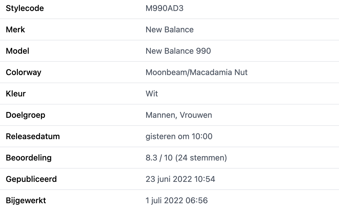 New Balance 990v3 'Macadamia Nut'