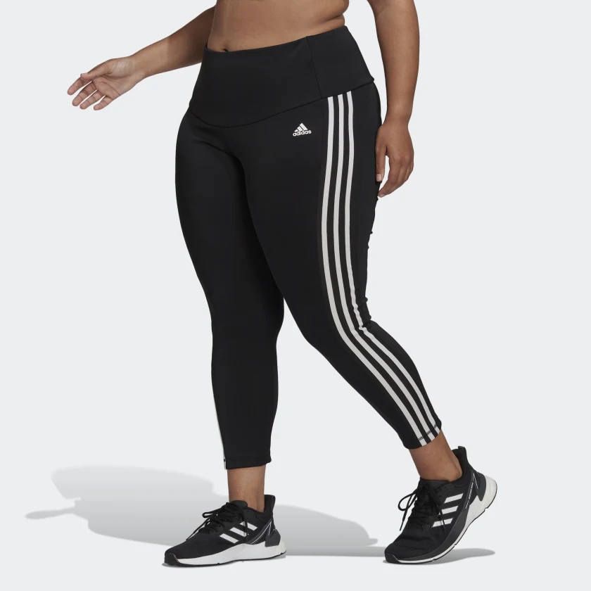 adidas DESIGNED TO MOVE HIGH-RISE 3-STRIPES 7/8 SPORTLEGGING (GROTE MAAT)