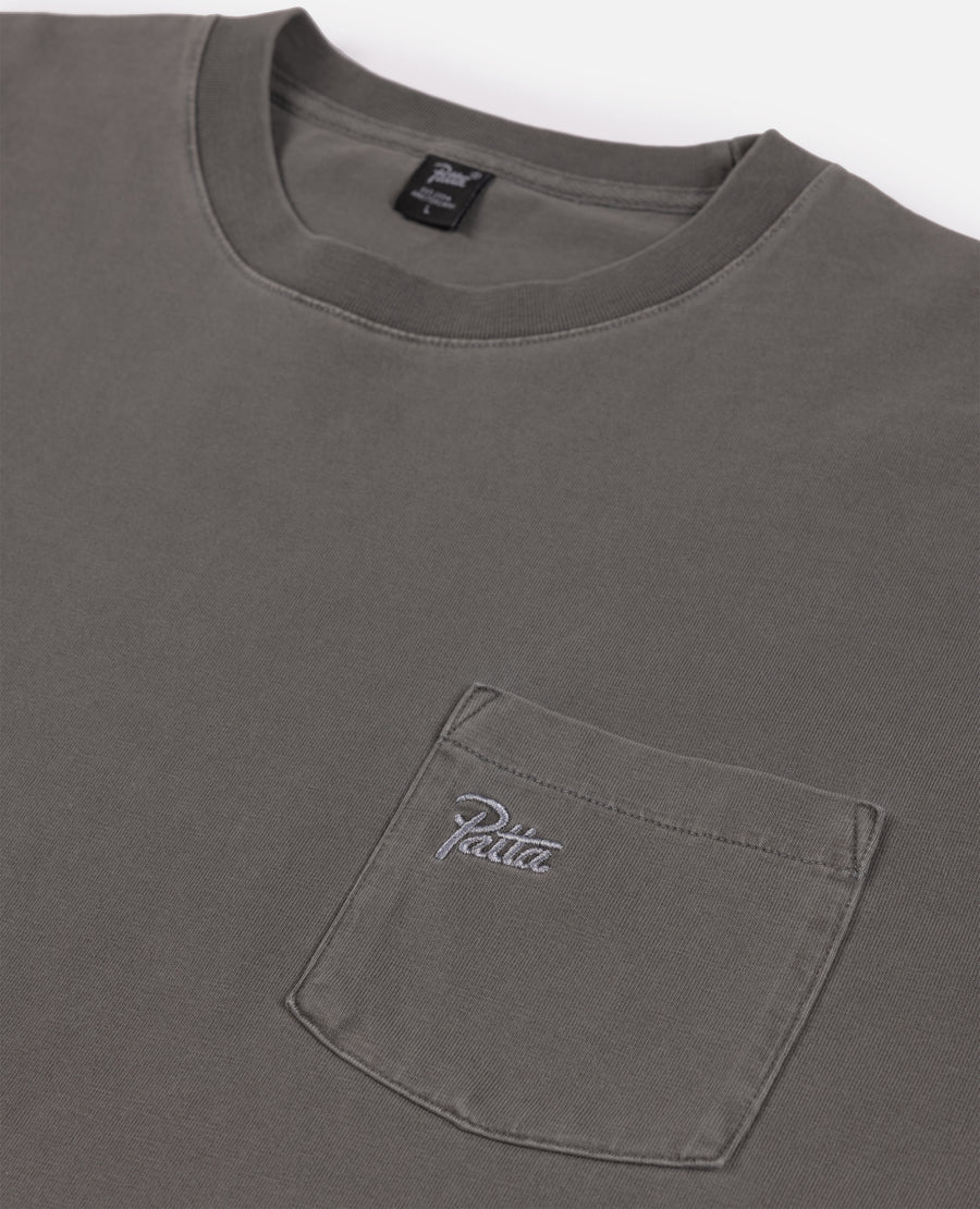 Patta Basic Washed Pocket T-Shirt (Dark Gull Gray)