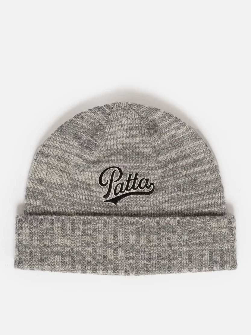 Patta Ribbed Knitted Beanie (Evening Blue)
