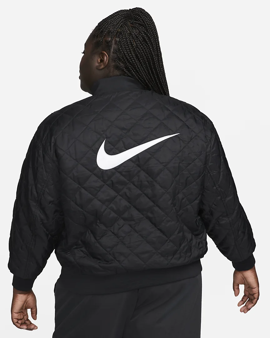 Nike Reversible Varsity Bomber Jacket zwart achterkant