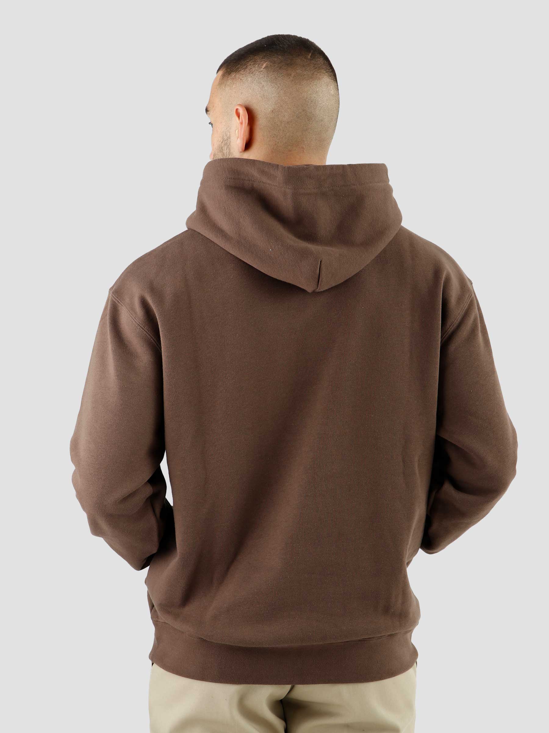 HUF Bookend Hoodie Chocolate achterkant