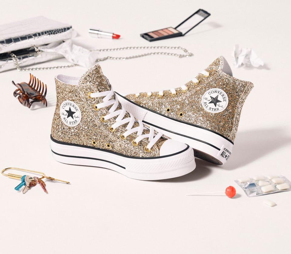 Glitter Converse schoenen voor een feest