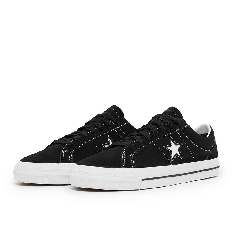Converse Cons One Star Pro Suede Black/White
