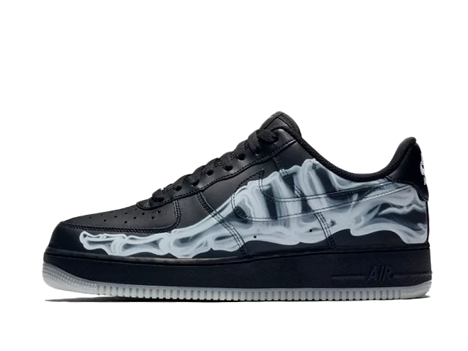 Nike Air Force 1 Skeleton QS 'Black'