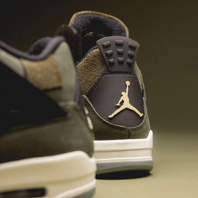 Nike Air Jordan 4 Craft 'Medium Olive' Jumpan logo heel