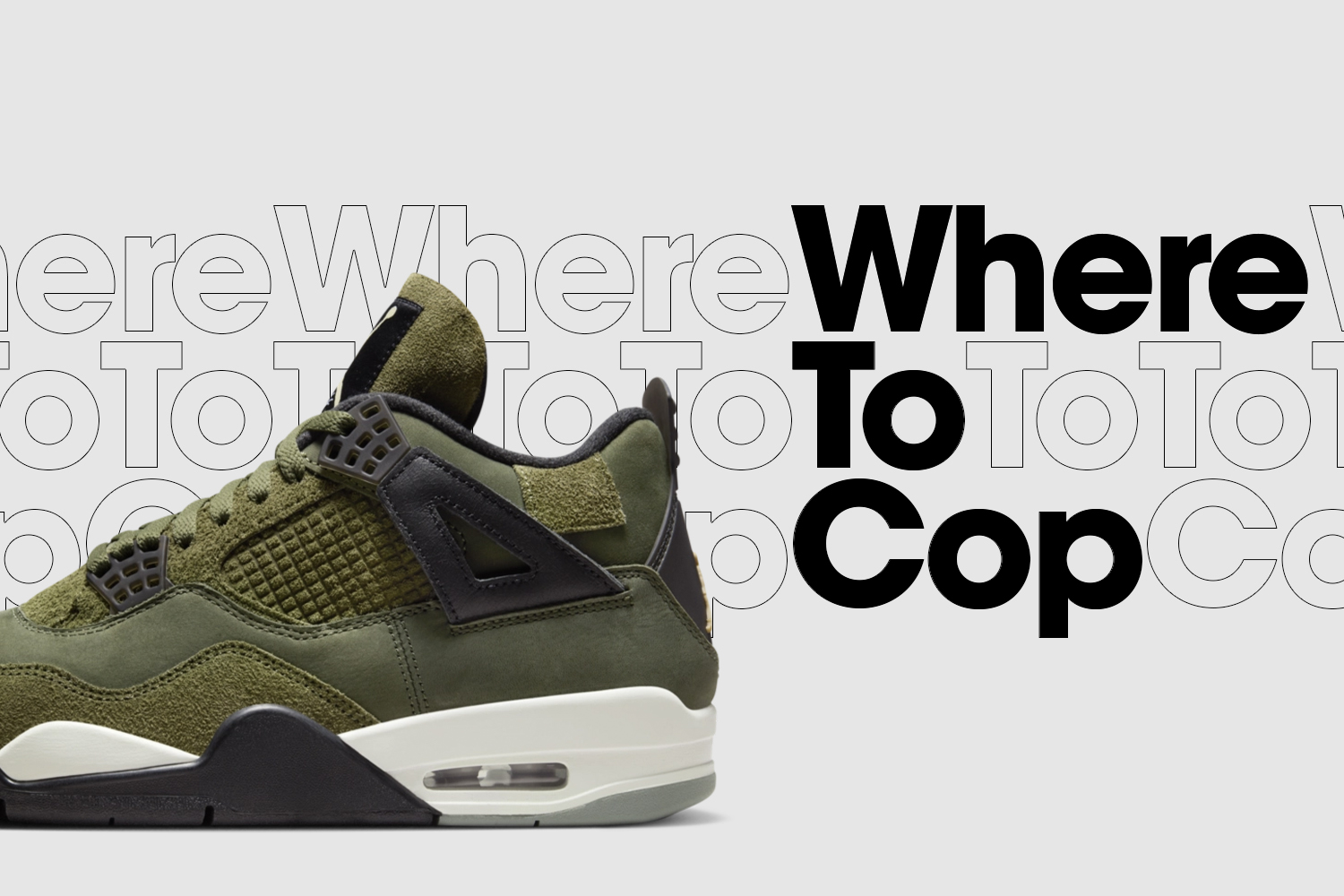 Where To Cop: the Nike Air Jordan 4 Craft 'Medium Olive