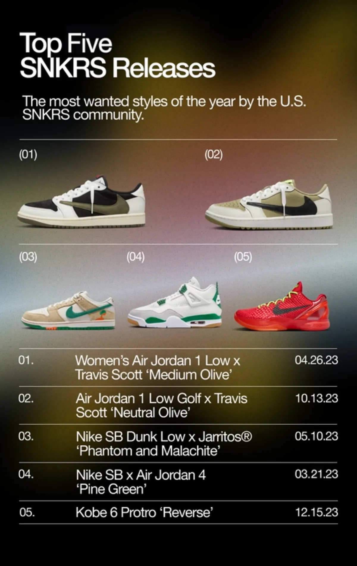 Nike SNKRS top 5