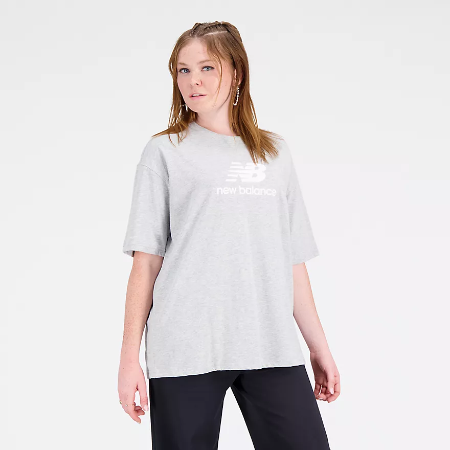 Essentials Stacked Logo Cotton Oversized T-Shirt