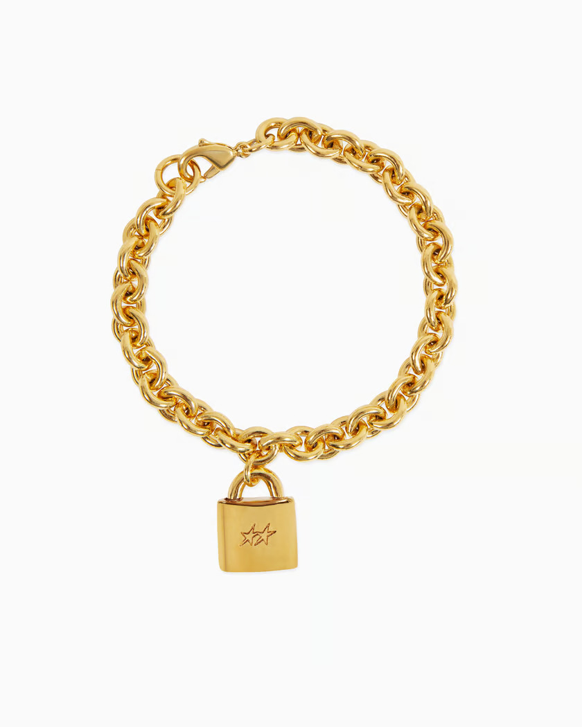 TwoJeys Closed Bracelet Gold Lock