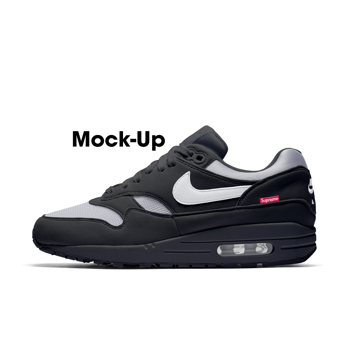 Supreme x Nike Air Max 1 '87 'Black & White'