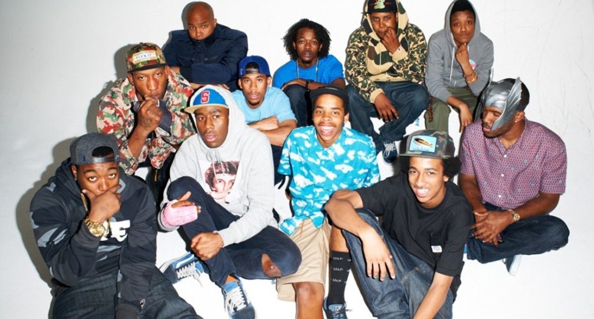 Tyler the Creator rap collective: Mike G, Frank Ocean, Syd the Kyd, Domo Genesis, Left Brain, and Hodgy.