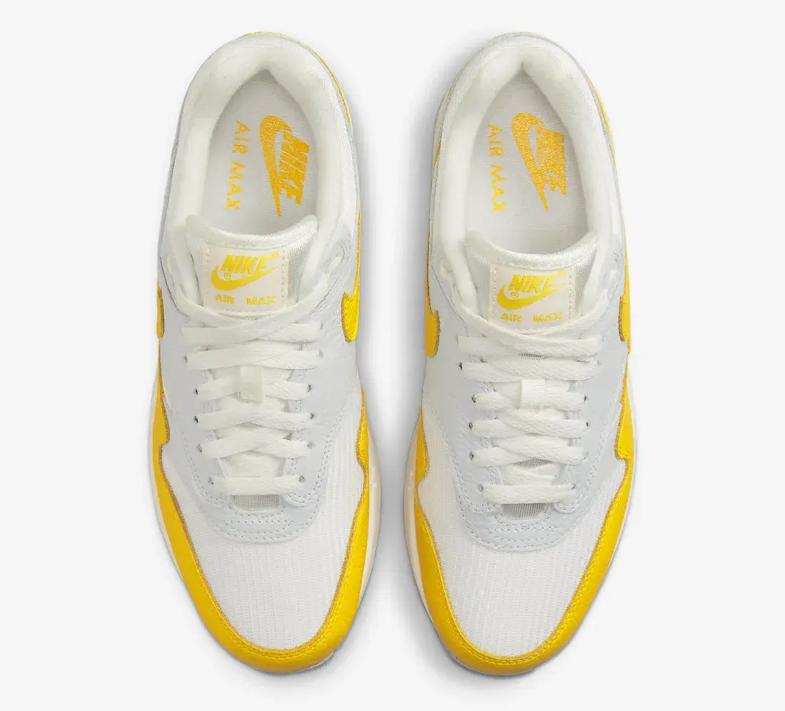 Nike Air Max 1 WMNS 'Tour Yellow' top view