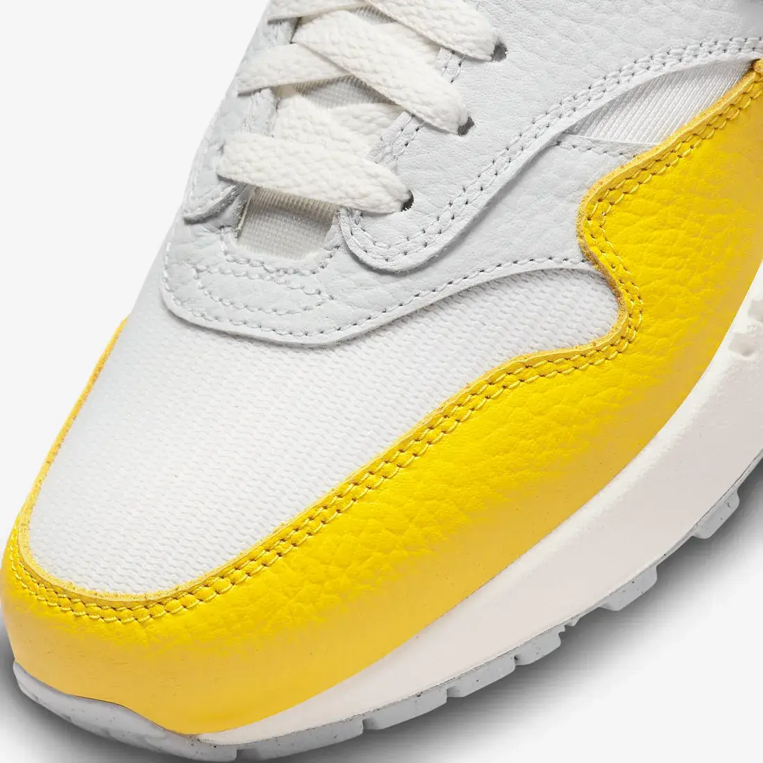 Nike Air Max 1 WMNS 'Tour Yellow' toebox closeup