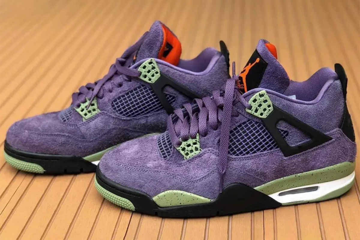 first look air jordan 4 canyon purple side view