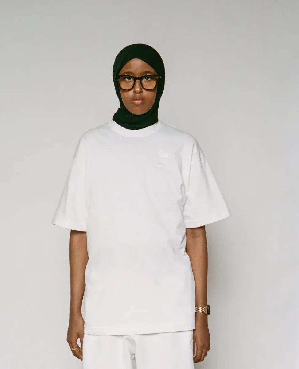 air max 1 patta white the wave t-shirt on model