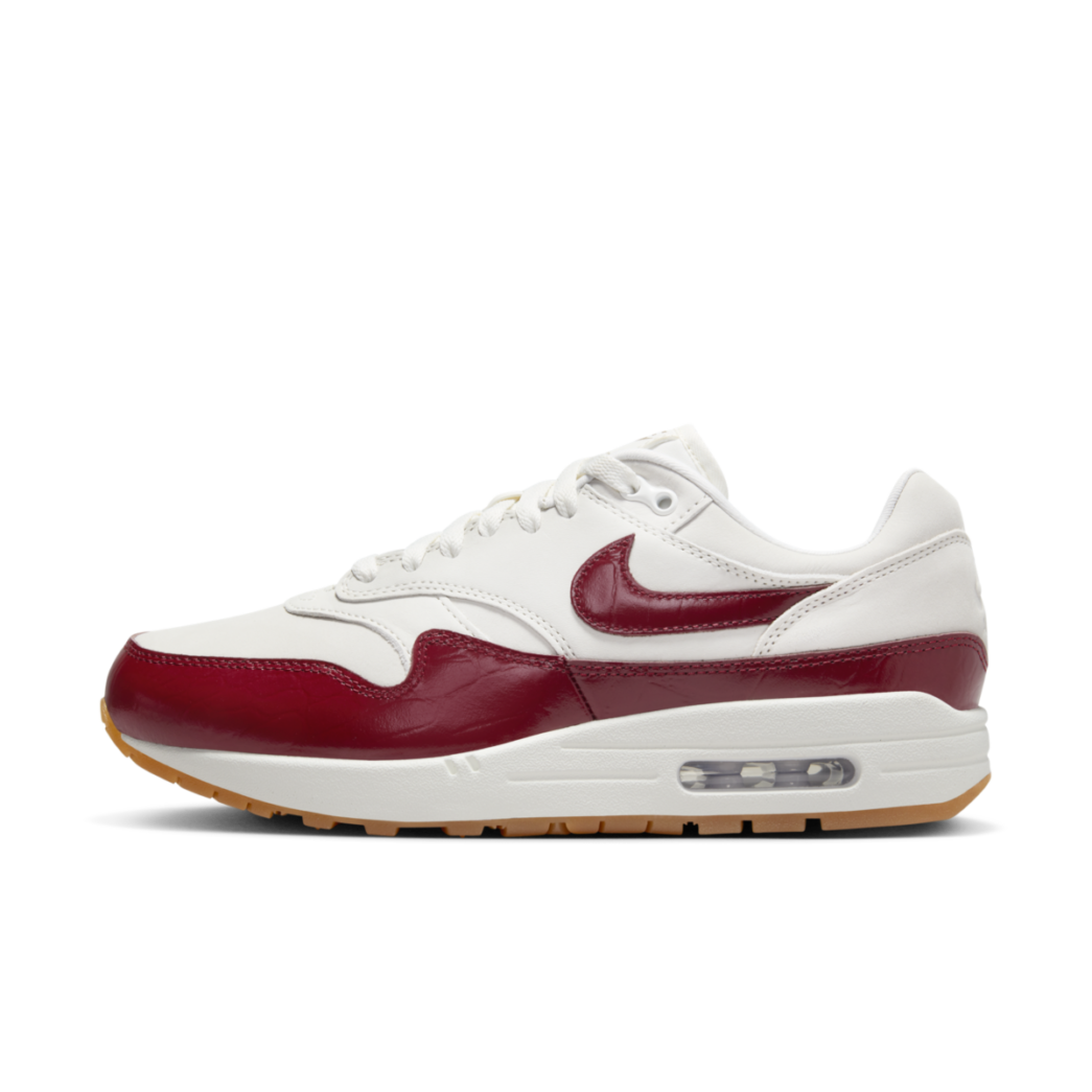 nike air max 1 lx team red leather left view