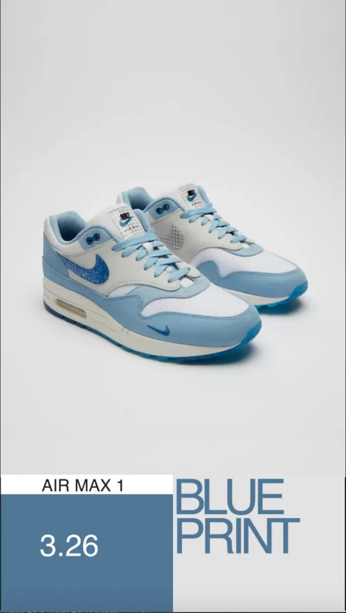 Nike Air Max 1 AMD blue print