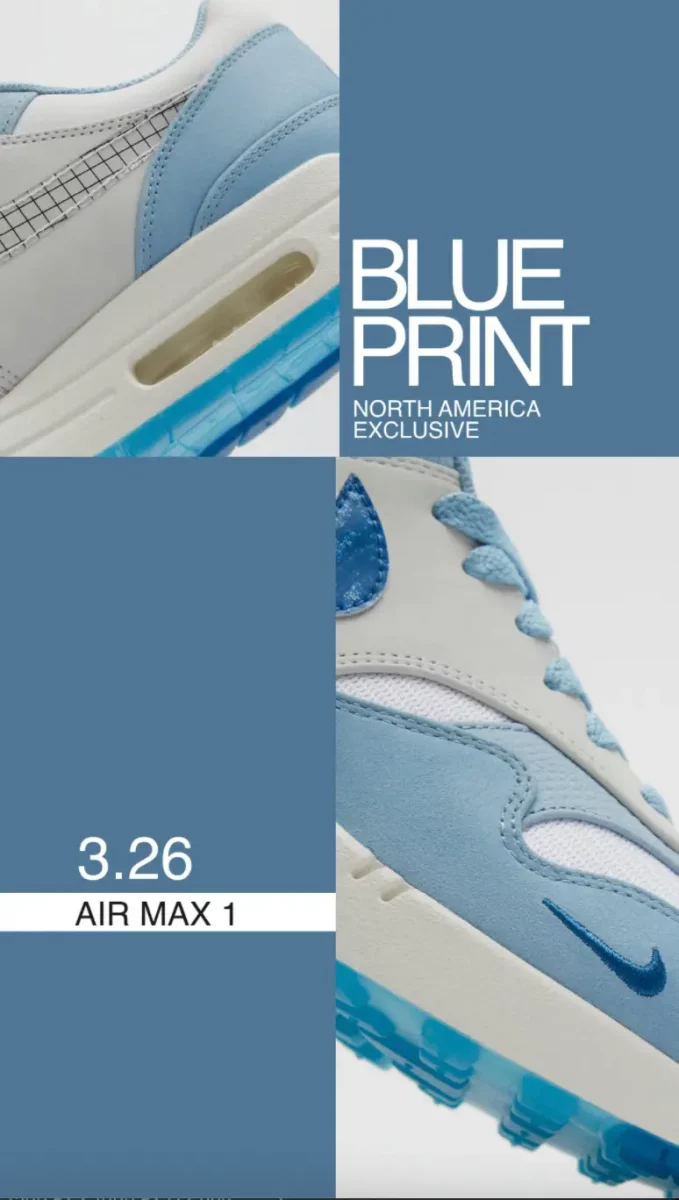 Nike Air Max 1 AMD blue print north america exclusive