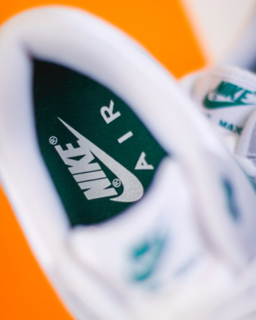 nike air max 1 evergreen closeup