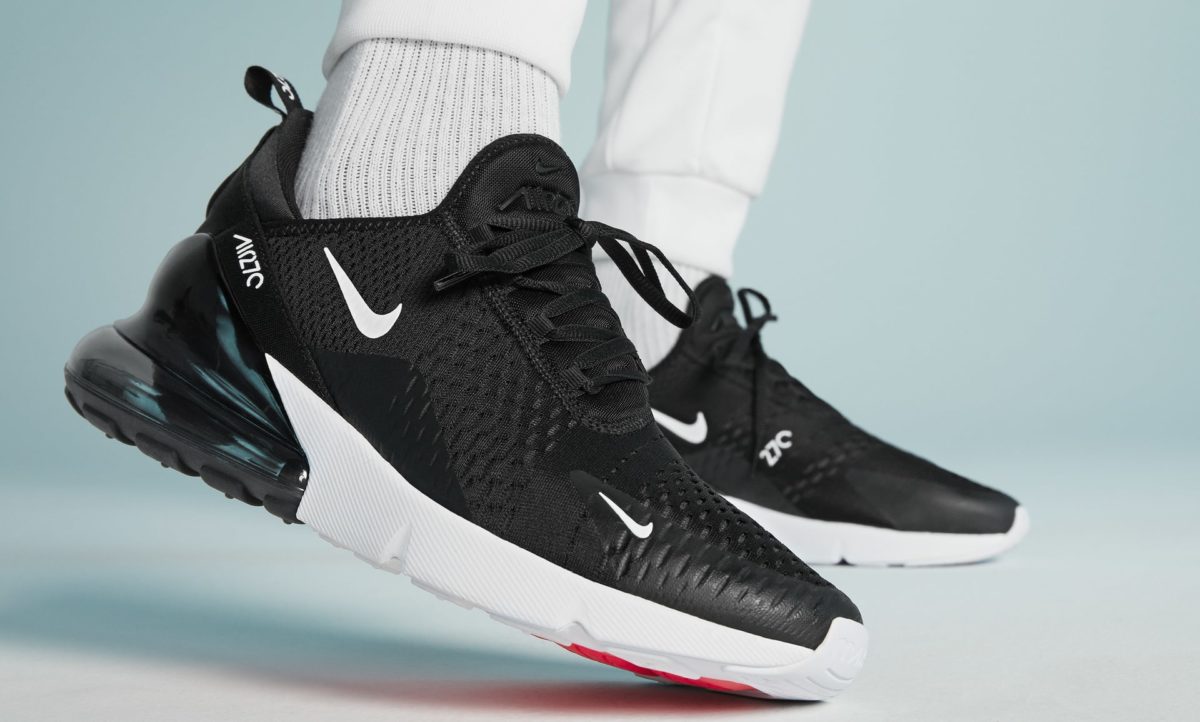 black nike air max 270 side view